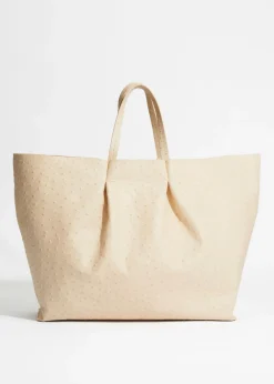 Grand Fourre-tout En Cuir Gaufré