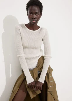 Haut Ajusté En Maille Côtelée