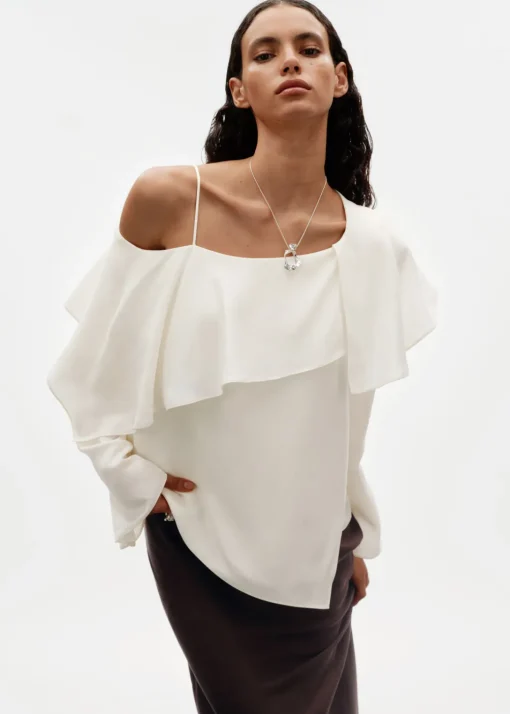 Haut Asymétrique En Soie