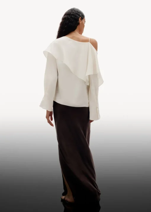 Haut Asymétrique En Soie