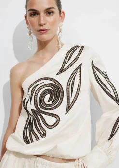 Haut Brodé Asymétrique