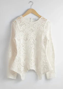Haut En Dentelle Crochetée à Basque