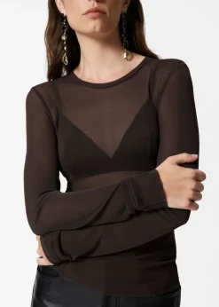 Haut Transparent En Soie