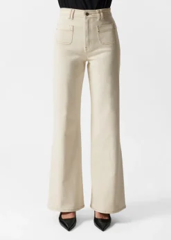 Jeans Bootcut à Poches Plaquées