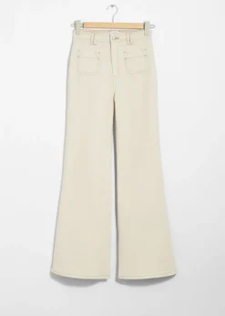 Jeans Bootcut à Poches Plaquées