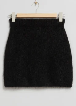 Jupe Courte En Maille Peluchée