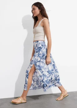 Jupe Midi à Fente Latérale