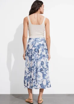Jupe Midi à Fente Latérale