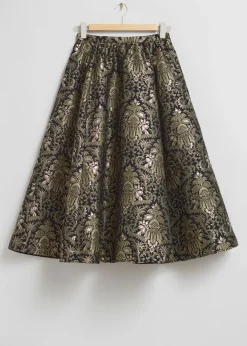 Jupe Midi Ample En Jacquard
