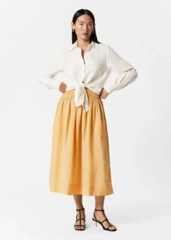 Jupe Midi Avec Taille à Smocks