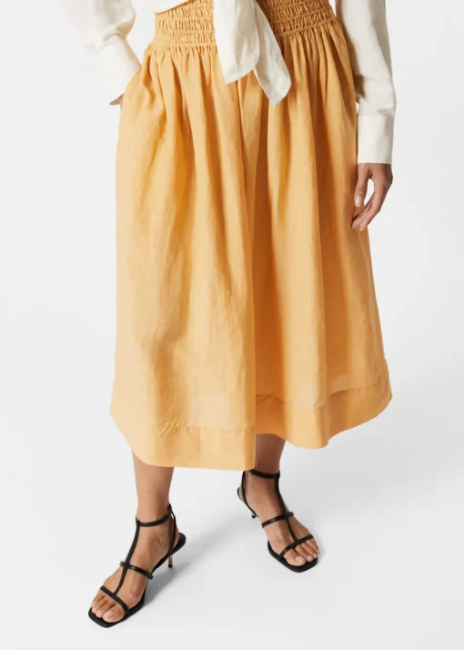 Jupe Midi Avec Taille à Smocks