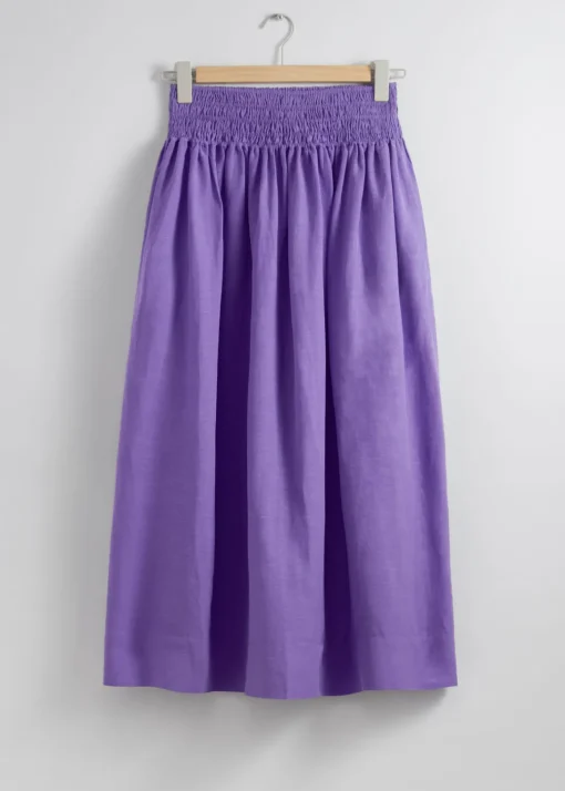 Jupe Midi Avec Taille à Smocks