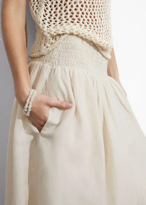Jupe Midi Avec Taille à Smocks