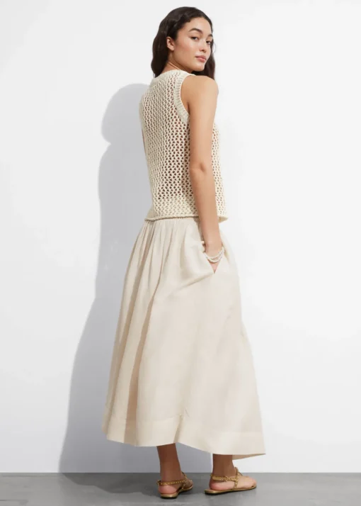 Jupe Midi Avec Taille à Smocks