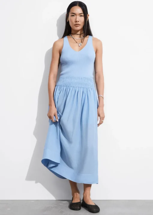 Jupe Midi Avec Taille à Smocks