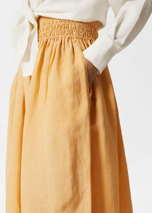 Jupe Midi Avec Taille à Smocks