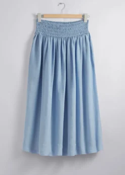 Jupe Midi Avec Taille à Smocks