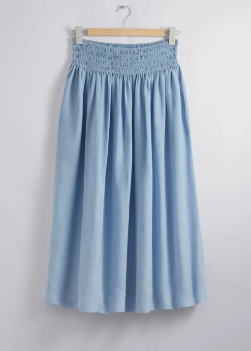 Jupe Midi Avec Taille à Smocks