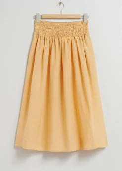 Jupe Midi Avec Taille à Smocks