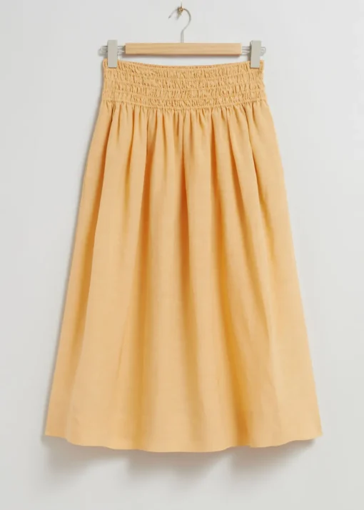 Jupe Midi Avec Taille à Smocks
