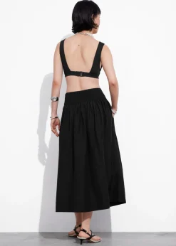 Jupe Midi Avec Taille à Smocks