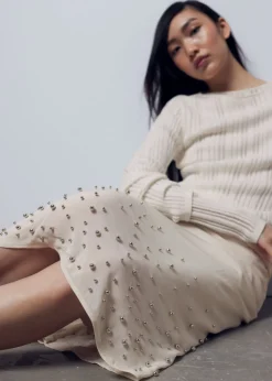 Jupe Midi Cloutée