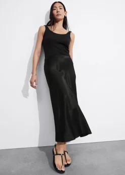 Jupe Midi En Satin