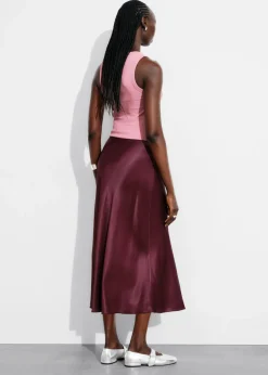 Jupe Midi En Satin