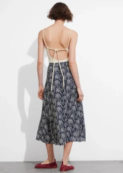 Jupe Midi Trapèze à Boutons