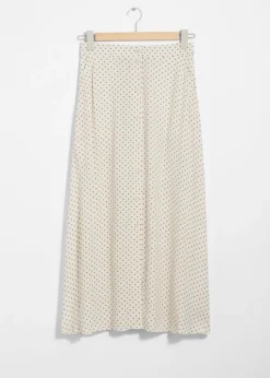 Jupe Midi Trapèze à Boutons