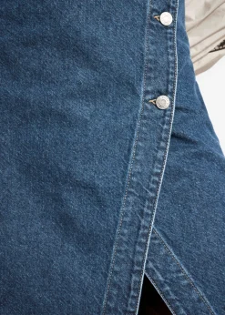Jupe Portefeuille Midi En Denim