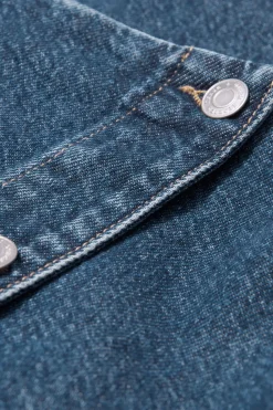 Jupe Portefeuille Midi En Denim