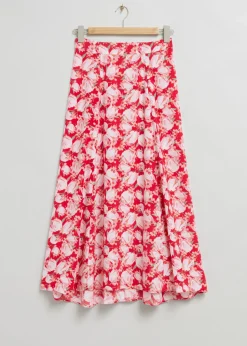 Jupe évasée Taille Haute à Motif