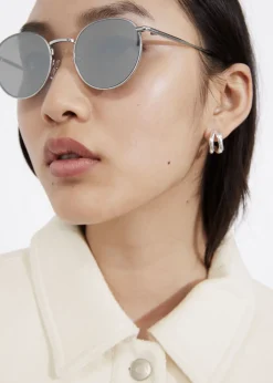 Lunettes De Soleil à Monture Ovale Fine