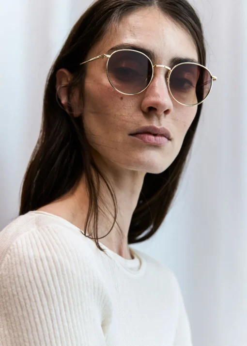 Lunettes De Soleil à Monture Ovale Fine