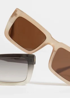 Lunettes De Soleil à Monture Carrée Oversize
