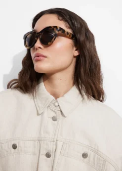 Lunettes De Soleil Oversize à Verres Ronds