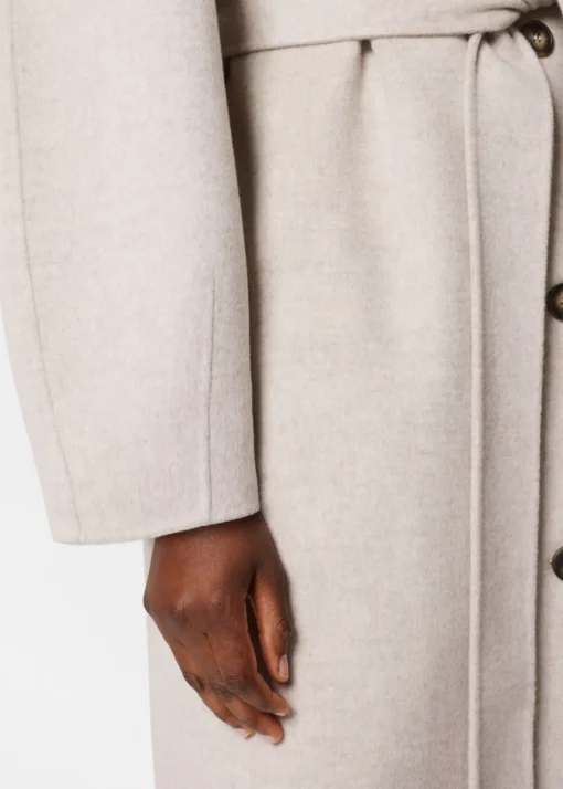 Manteau à Col Cheminée En Laine