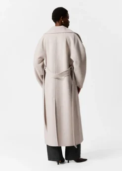Manteau à Col Cheminée En Laine