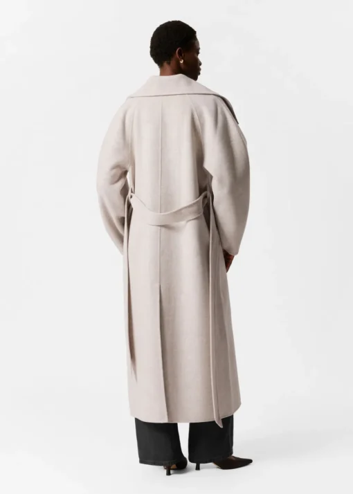 Manteau à Col Cheminée En Laine