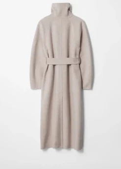 Manteau à Col Cheminée En Laine