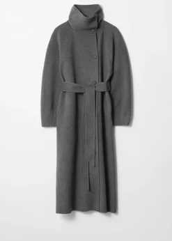 Manteau à Col Cheminée En Laine