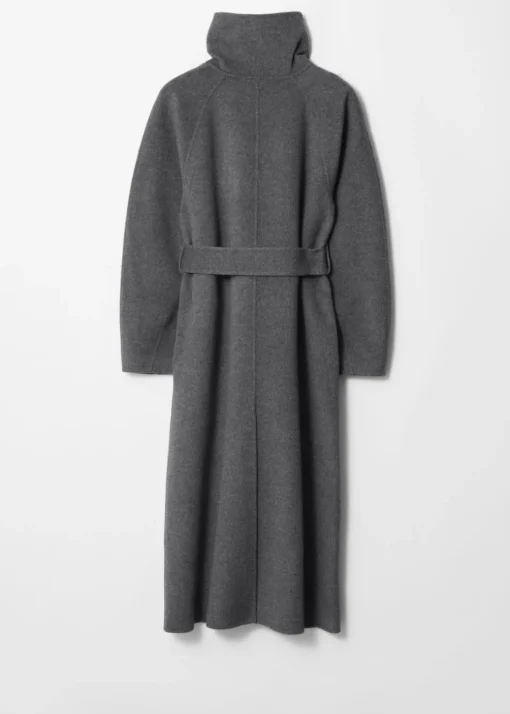 Manteau à Col Cheminée En Laine