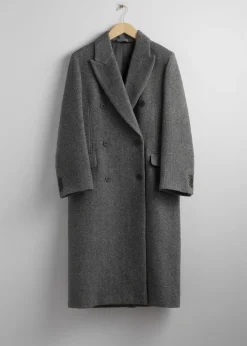 Manteau à Double Boutonnage Avec Chevrons