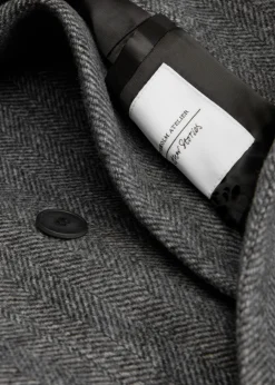 Manteau à Double Boutonnage Avec Chevrons