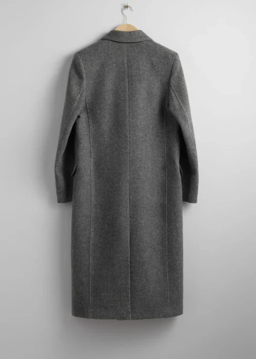Manteau à Double Boutonnage Avec Chevrons