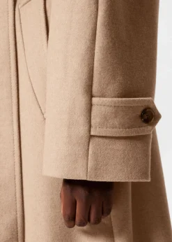 Manteau Ceinturé En Laine Mélangée