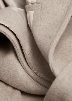 Manteau Décontracté En Laine Avec Ceinture