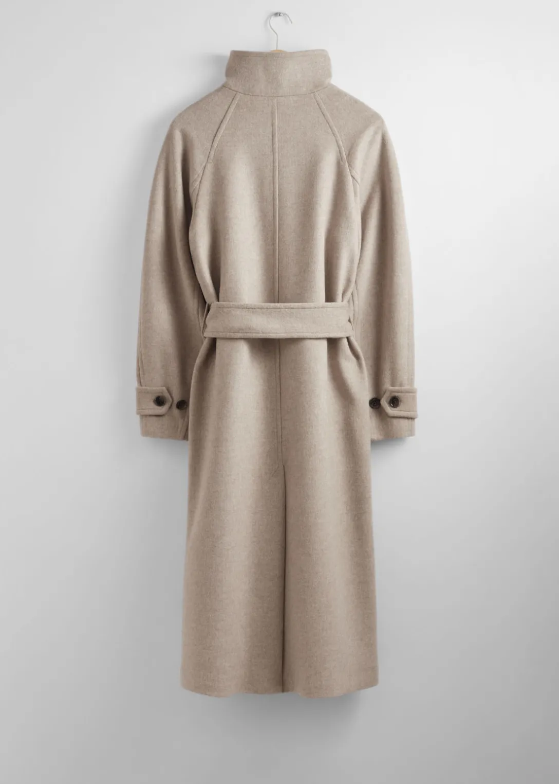 Manteau Décontracté En Laine Avec Ceinture