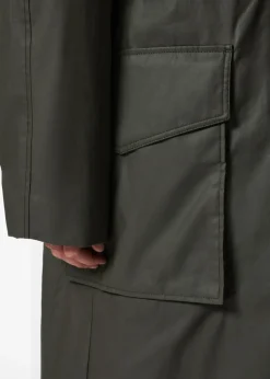 Manteau En Coton à Poches Plaquées